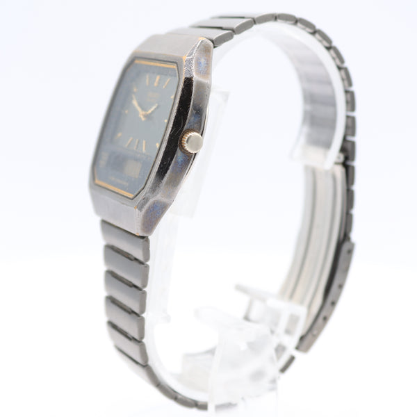 Vintage 1992 Seiko H601-5479 Ana Digi Men's Quartz LCD Wristwatch Japan PVD