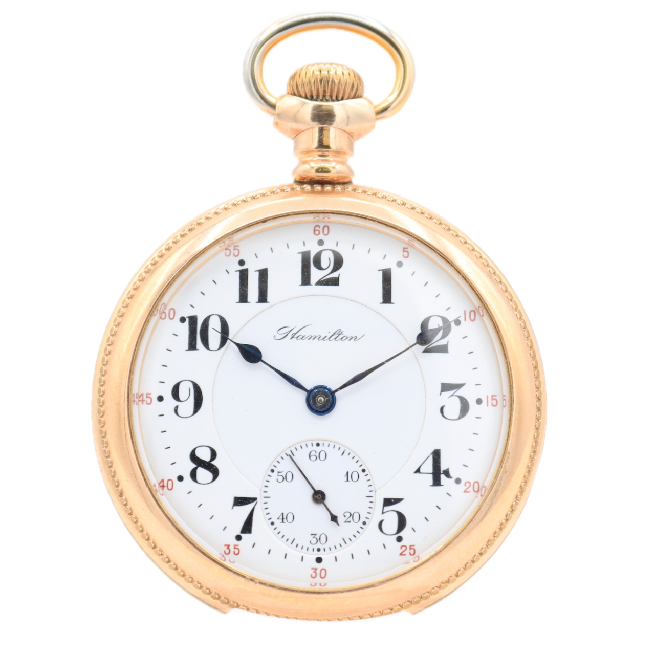 Antique 16s 1918 Hamilton Beaded 21 Jewel Mechanical Railroad