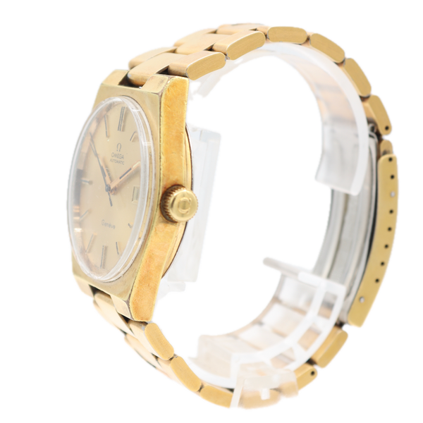 Vintage Omega Geneve Men's Automatic Wristwatch 1481 Swiss Gold Plated