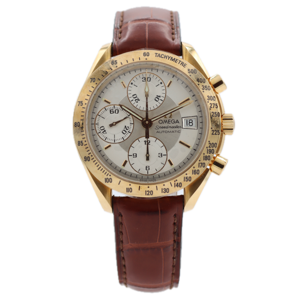 1998 Omega 3613.30.02 Speedmaster Date Men's Automatic Wristwatch Swiss 18kGold