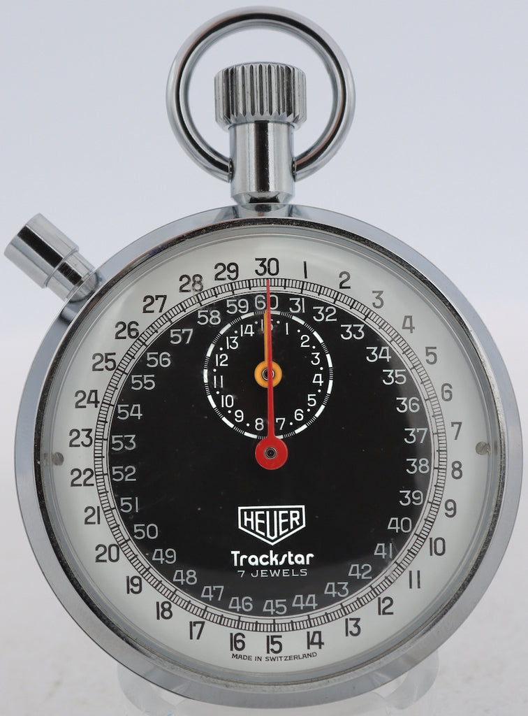 Vintage Heuer 603.302 6002 Trackstar 7J Mechanical Stop Watch Full Set Swiss