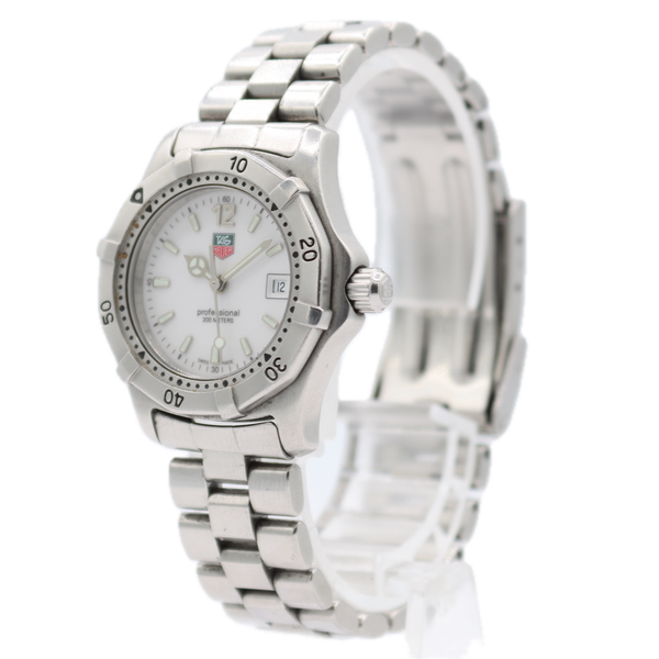 Vintage Tag Heuer WK1311-0 Professional Ladies Quartz Wristwatch Steel Date