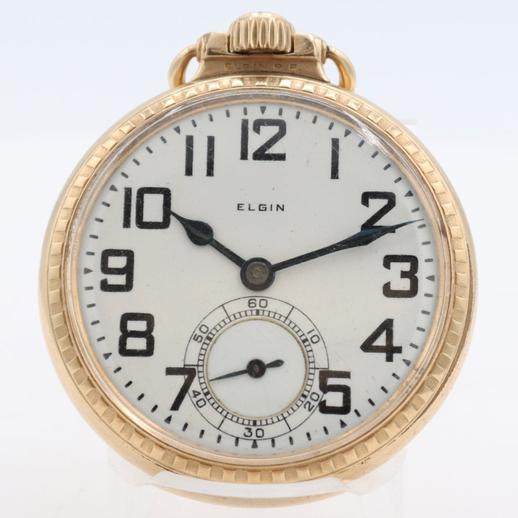 Antique 16s 1924 Elgin B.W. Raymond Mechanical Pocket Watch 478 12k GF USA Runs