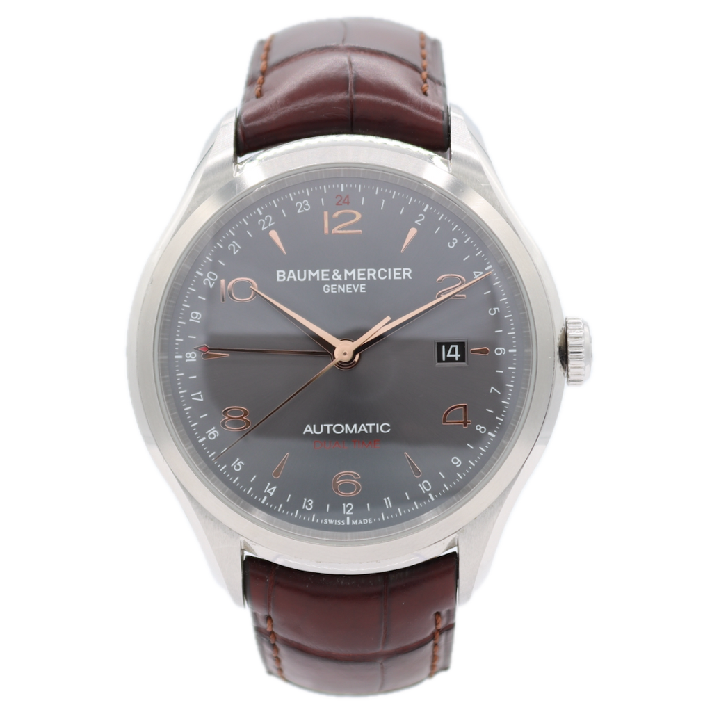 Baume & Mercier 6573 Clifton GMT Men's Wristwatch ETA 2893-2 Swiss Made