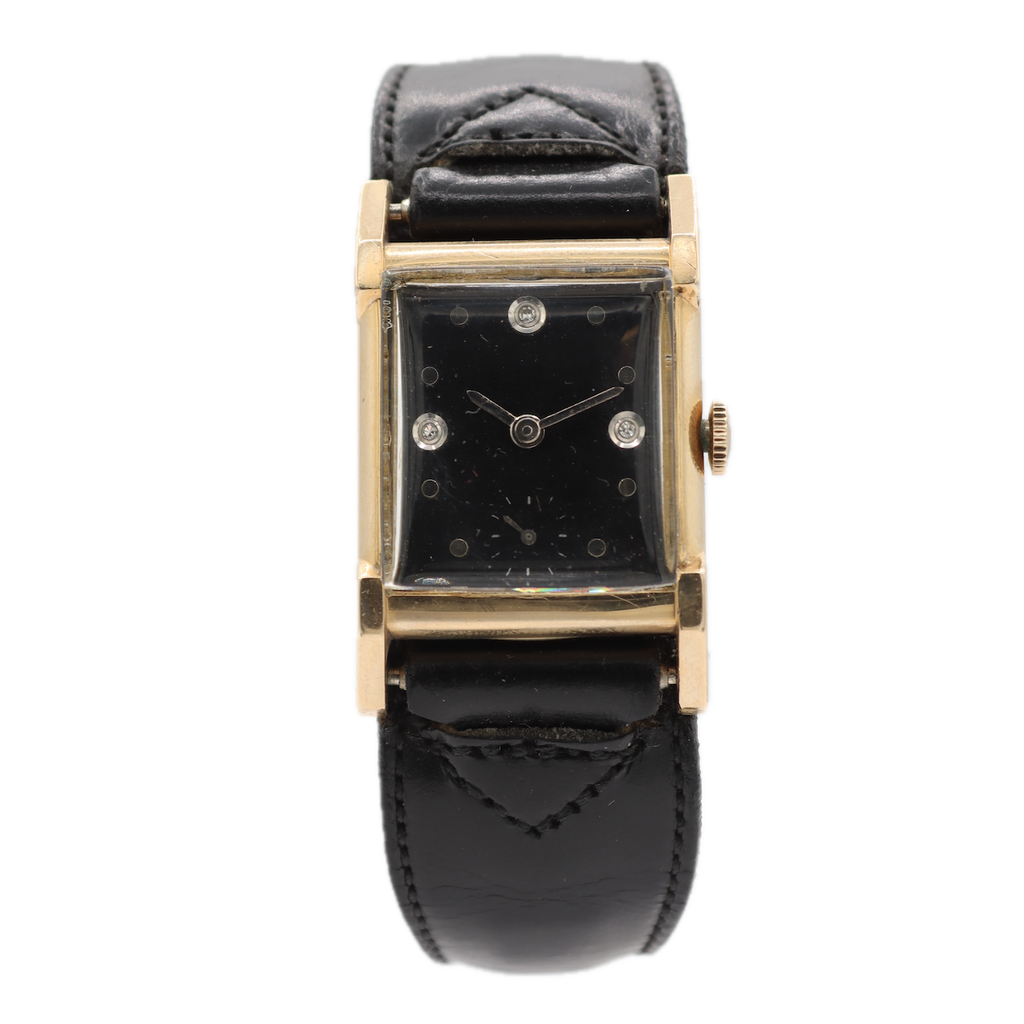 Vintage Wittnauer Diamond Dial Men's Mechanical Wristwatch 73 Swiss 10k GF