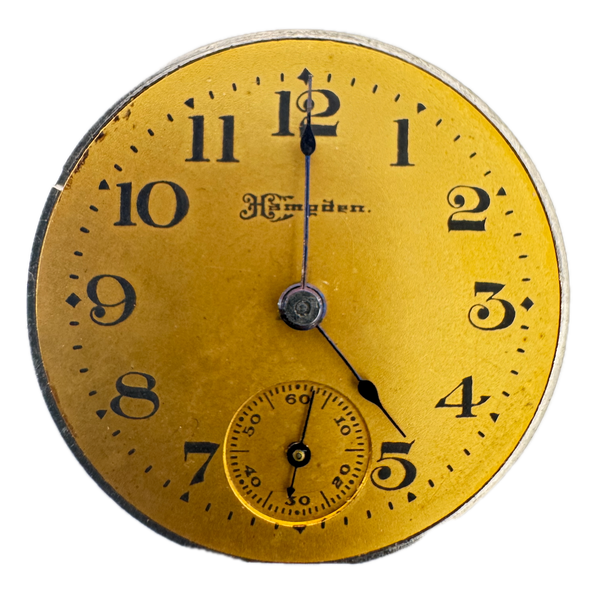 Antique 3/0s 1914 Hampden 7j Mechanical Pocket Watch Movement Molly Stark USA