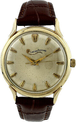Vintage Lucien Piccard 17 Jewel Men's Automatic Wristwatch AS 1580 10kGoldFilled