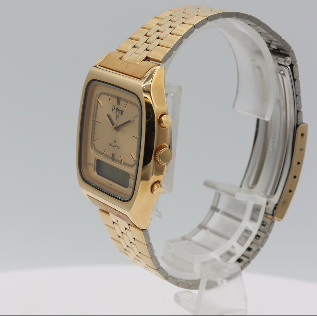 32mm Pulsar Y652-5010 Ani-Digi Men's Quartz Wristwatch Y652 Japan