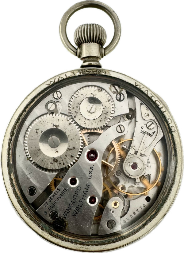 Antique 16S Waltham Vanguard 23 Jewel Mechanical Pocket Watch w Salesman Case