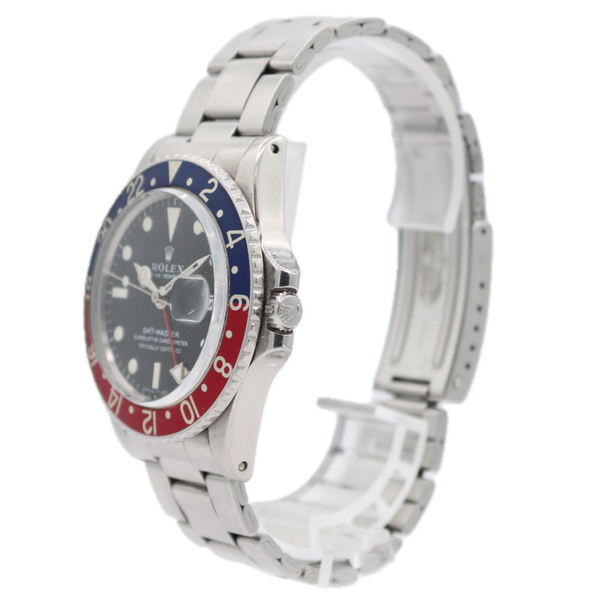 1971 Rolex 1675 GMT-Master Men's Automatic Wristwatch Steel GMT Master Pepsi