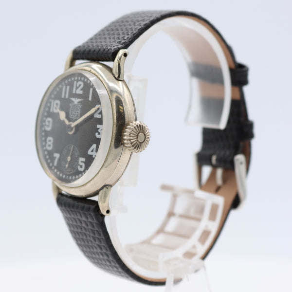 Vintage 1916 Elgin Pershing Trench 7 Jewel Men's Mechanical Wristwatch Nickel