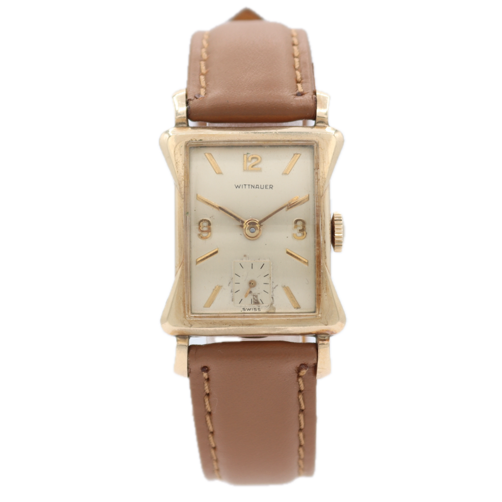 Vintage Wittnauer Hourglass Men's Mechanical Wristwatch 73 REVUE Swiss 10k GF