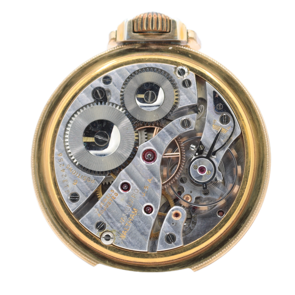 Antique 16s 1943 Waltham 23j Mechanical Railroad Pocket Watch Vanguard USA