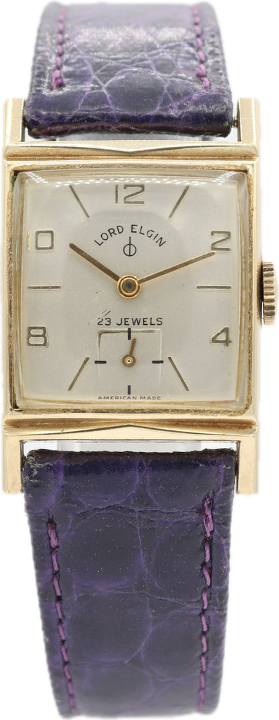 Vintage 23mm Lord Elgin 7803 Fargo Men's Mechanical Wristwatch 730 USA 10k RGP