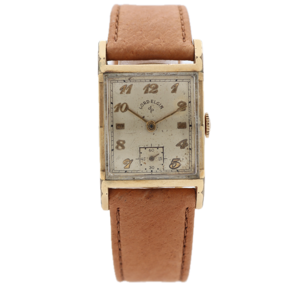 Vintage Lord Elgin 4617A 21 Jewel Men's Mechanical Wristwatch 626 USA 14k GF