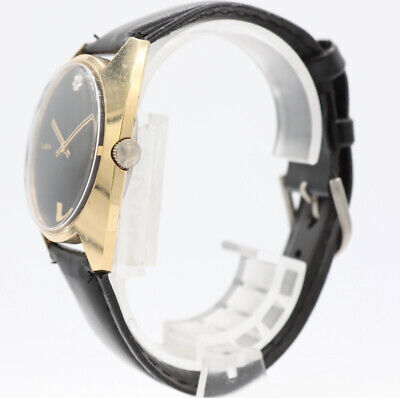 34mm 1972 Bulova 3292 Men's Mechanical Wristwatch 11 AN Swiss Gold Plated
