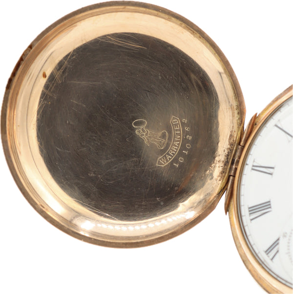 Antique 18 Size Illinois 11 Jewel Mechanical Hunter Pocket Watch 2 Gold Filled