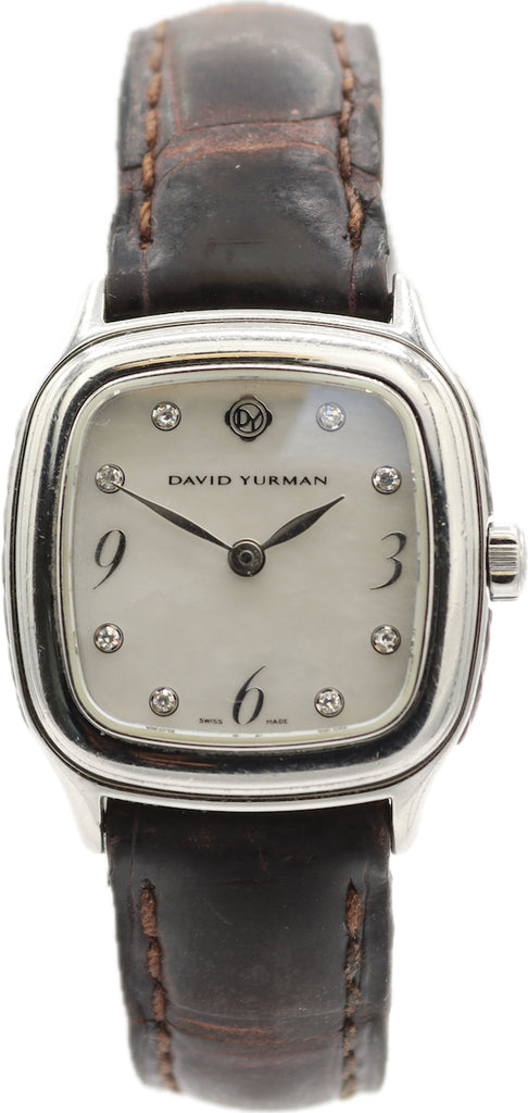 Vintage David Yurman T304-XSST Thoroughbread MOP Diamond Dial Ladies Wristwatch