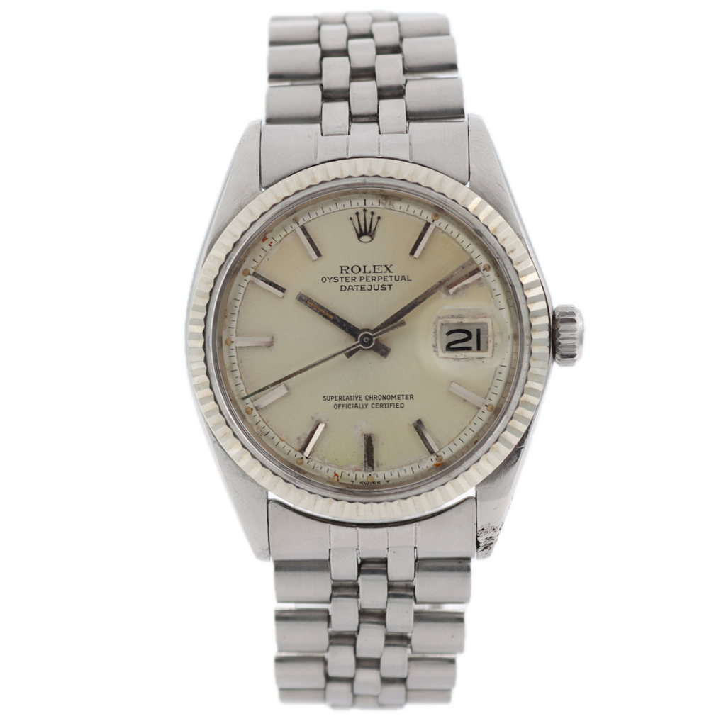 Vintage 36mm 1975 Rolex 1603 Datejust Men's Automatic Wristwatch 1570 Steel