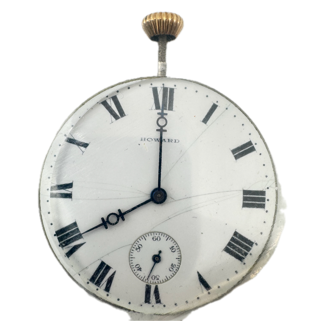 Antique 12s 1912 Howard 17 Jewel Mechanical Pocket Watch Movement Series 7 Runs