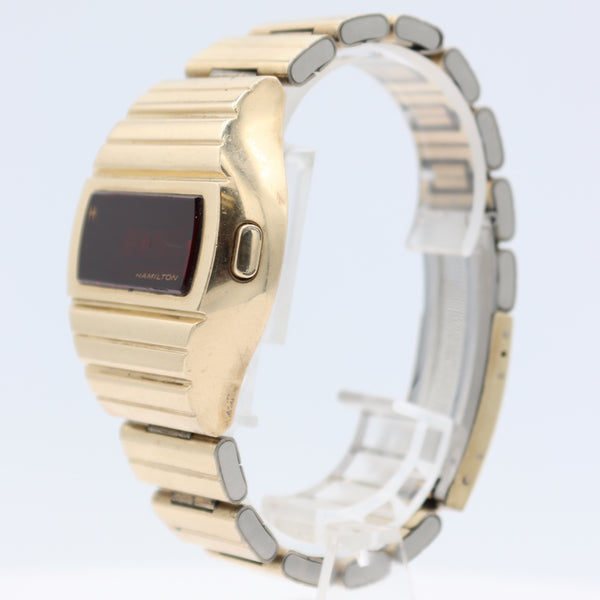 Vintage 41mm Hamilton Digital Men's Digital LED Wristwatch 955 USA 10k RGP