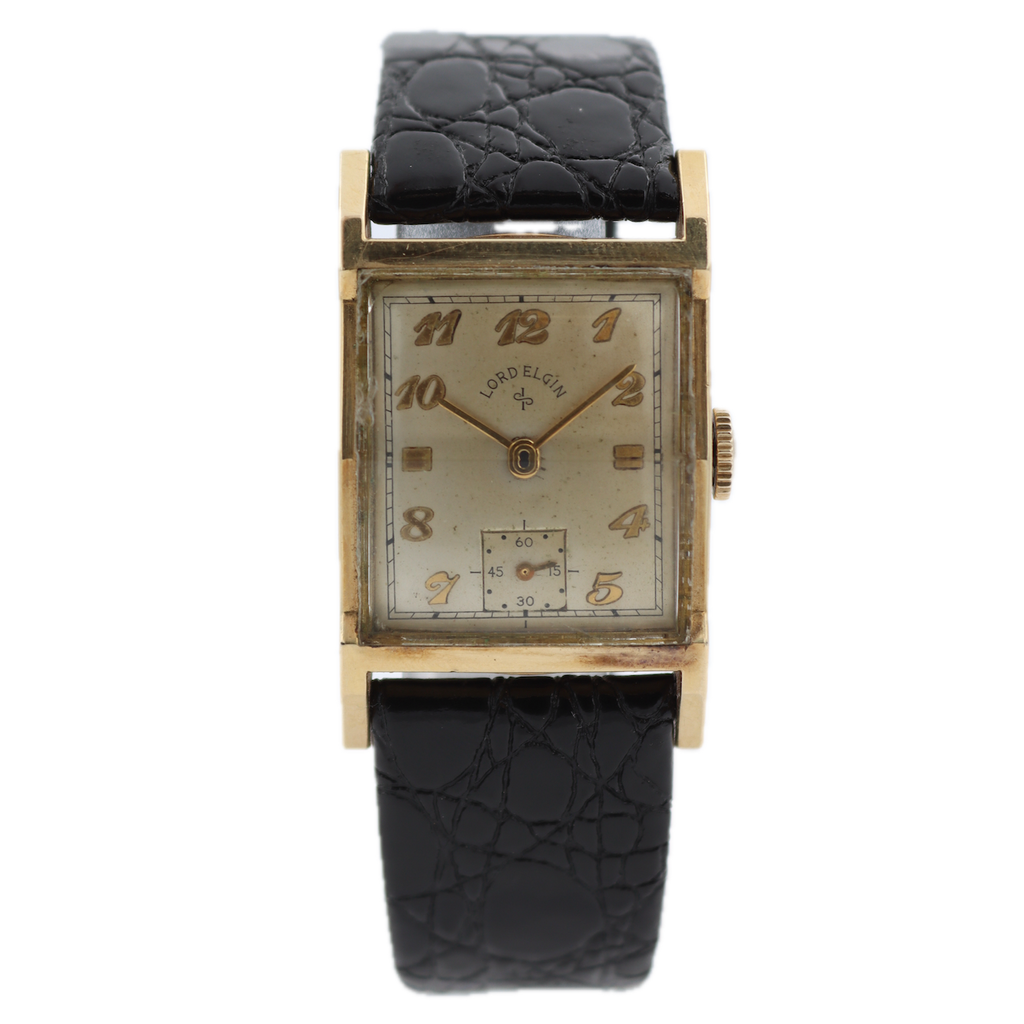 Vintage Lord Elgin 4617A 21 Jewel Men's Mechanical Wristwatch 626 USA 14k GF