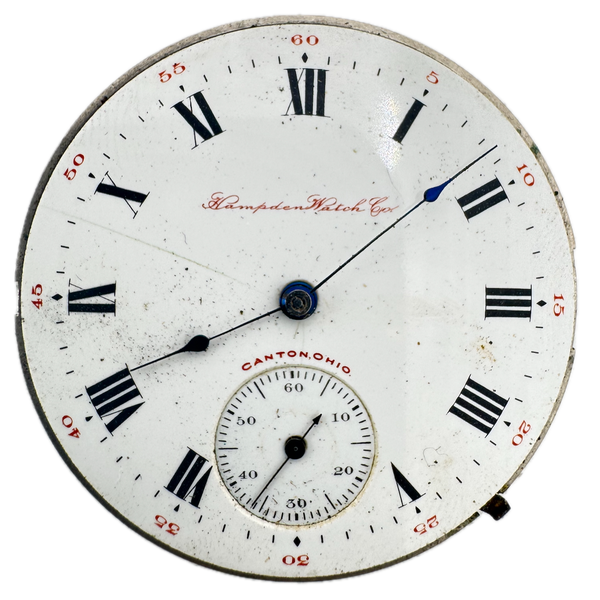 Antique 16s 1906 Hampden 17j Mechanical Hunter Pocket Watch Movement USA