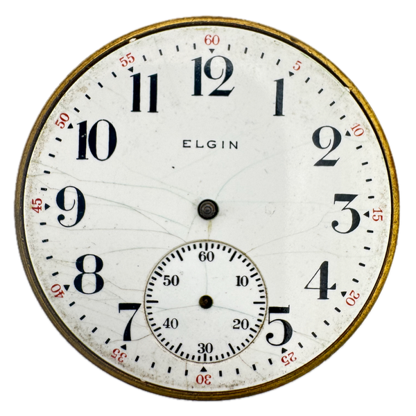 Antique 12s 1916 Elgin 7 Jewel Mechanical Pocket Watch Movement 311 USA