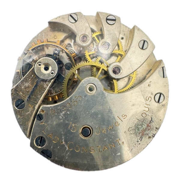 Antique 0s Mermod, Jaccard, & King Hunter Pocket Watch Movement Longines 13.56