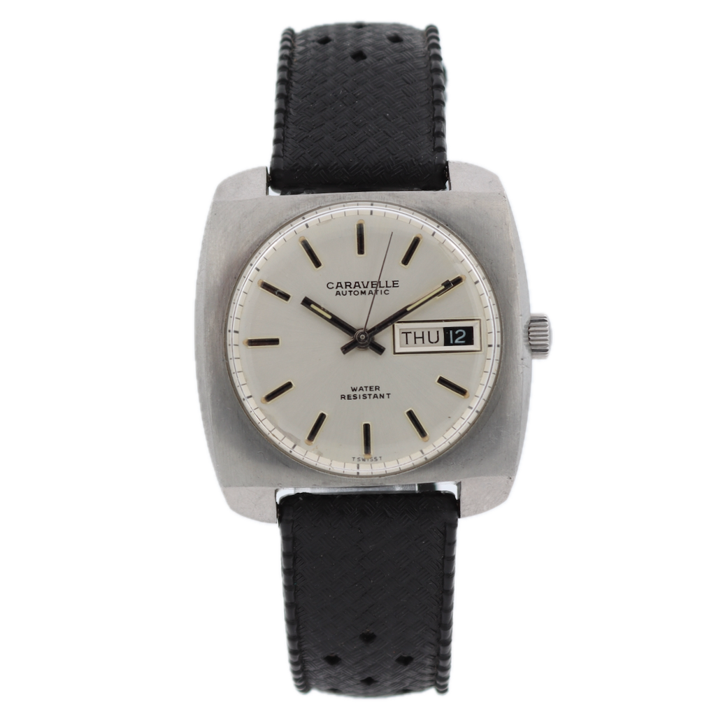 Vintage 36mm 1969 Caravelle 823 17j Men's Automatic Wristwatch Swiss Steel
