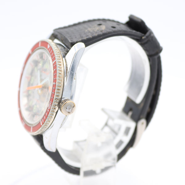 Vintage Lucerne 12623 Skeletonized Diver Men's Mechanical Wristwatch Swiss