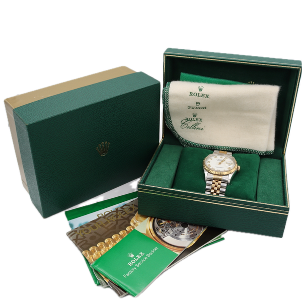 1996 Rolex 16233 Datejust Roman Men's Automatic Wristwatch Steel & GoldFull Set