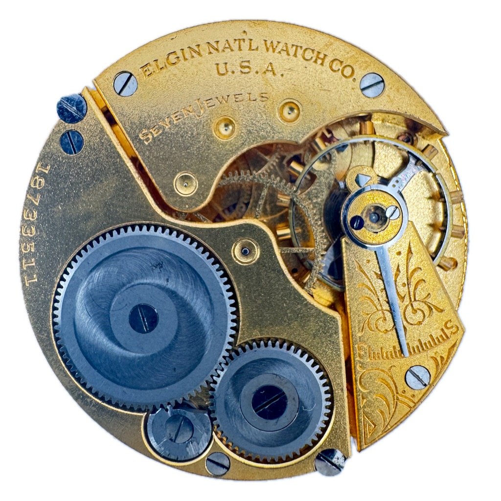 Antique 16s 1916 Elgin 7 Jewel Mechanical Pocket Watch Movement 293 USA