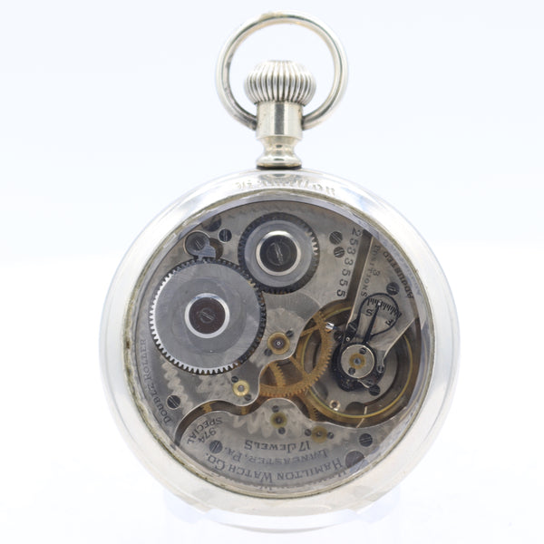 Antique 16s 1929 Hamilton Salesman Mechanical Pocket Watch 974 Special USA