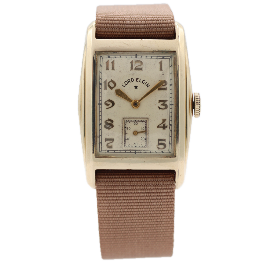 Vintage Lord Elgin 3824 21 Jewel Men's Mechanical Wristwatch 531 USA 14k GF