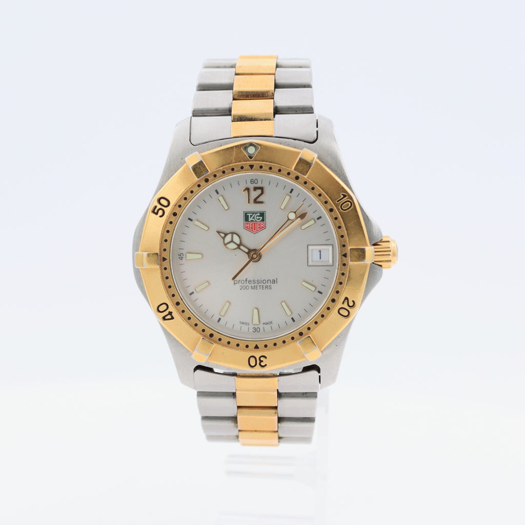 Vintage 39mm TAG Heuer WK1120-0 Men's Quartz Wristwatch Swiss Steel Two Tone