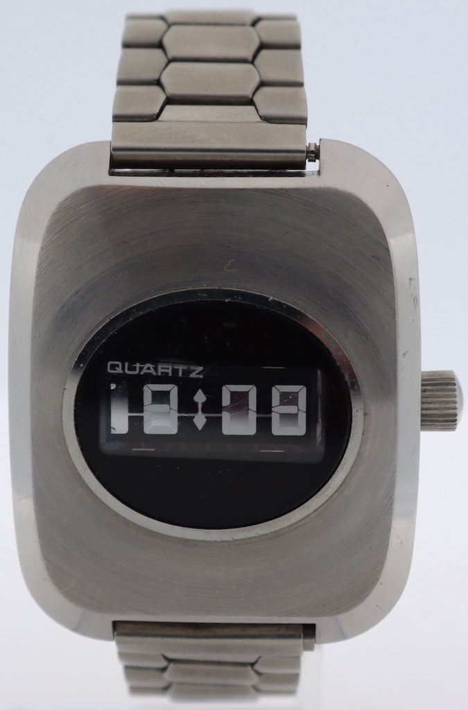 Vintage Epsa-Optel Dynamic Scattering DSM Men's Digital LCD Wristwatch Steel