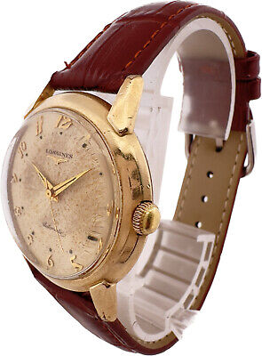 Vintage Longines 2346-SW Men's Automatic Wristwatch 19AS 10k GF w Guilloche Dial