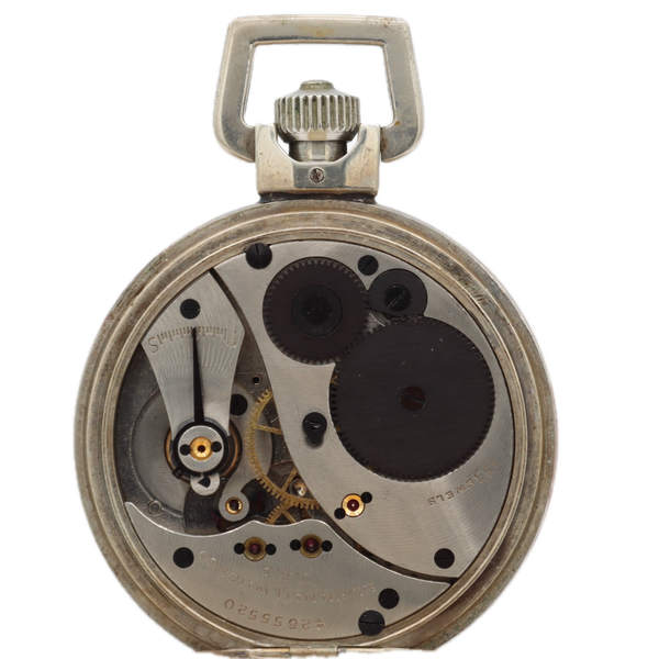 Antique 16s 1945 Elgin Jitterbug Type A-8 15J Pocket Watch 582 WW2 Nickel USA