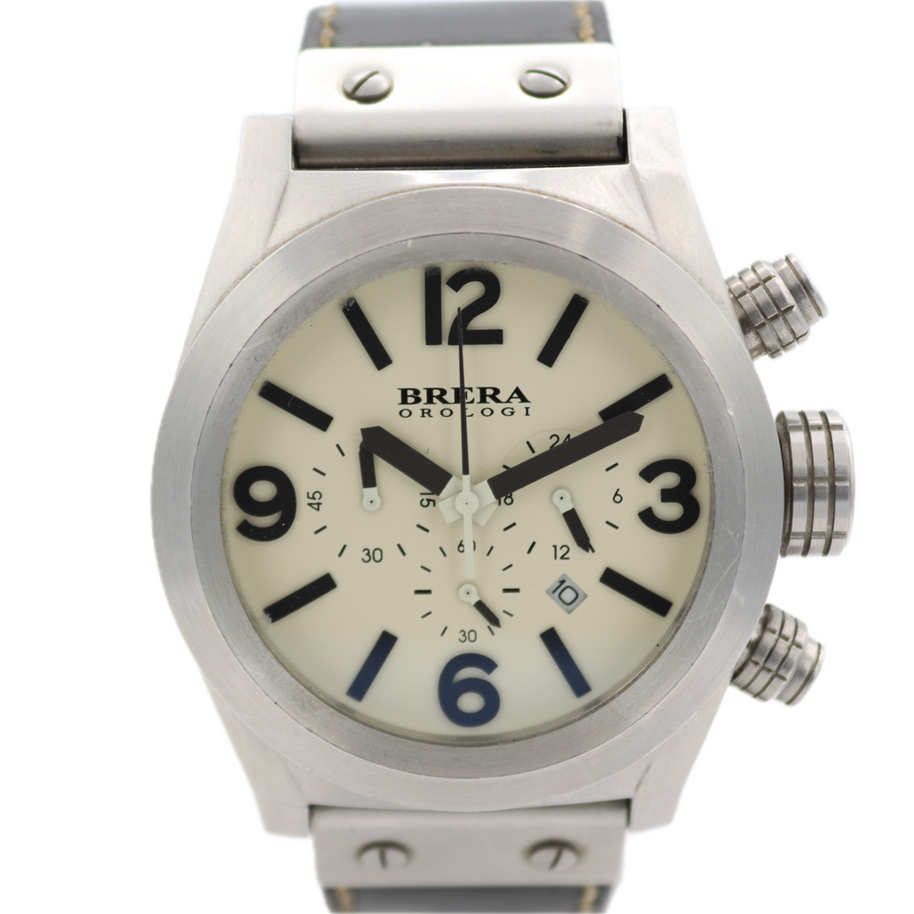 Brera Orologi BRETC45 Eterno Men's Quartz Chronograph Wristwatch Steel