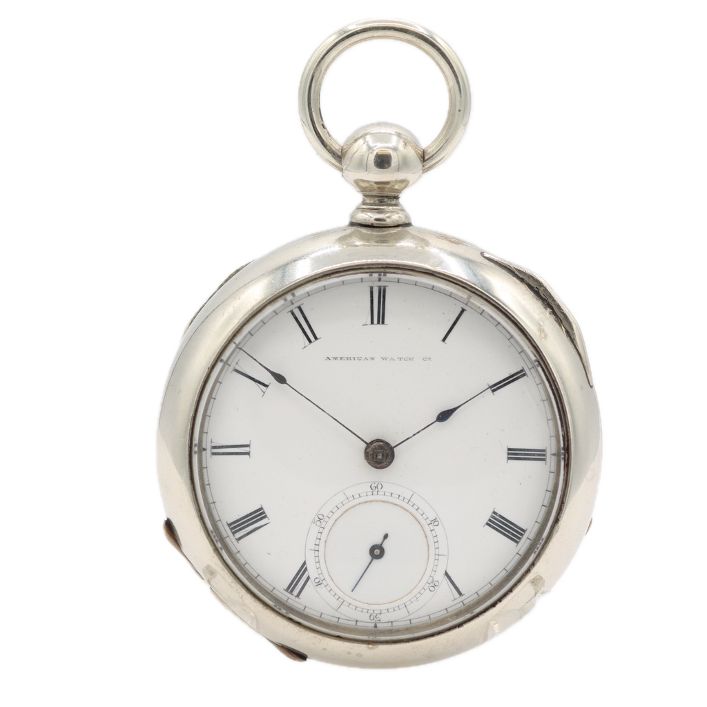 Antique 18 Size 1869 Waltham Key Wind Pocket Watch P.S. Bartlett Silveroid