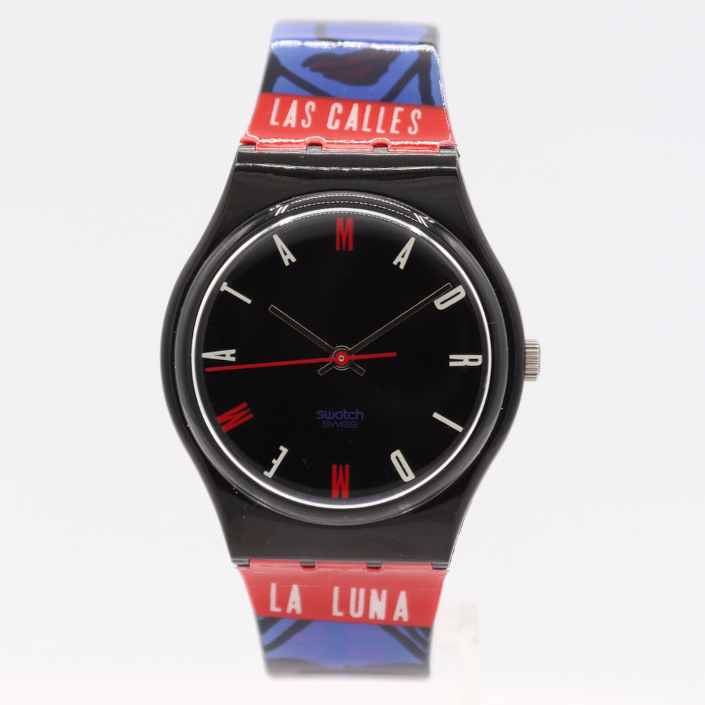 34mm 1997 Swatch GB181 Sueno Madrileno Men's Quartz Wristwatch Swiss With Case