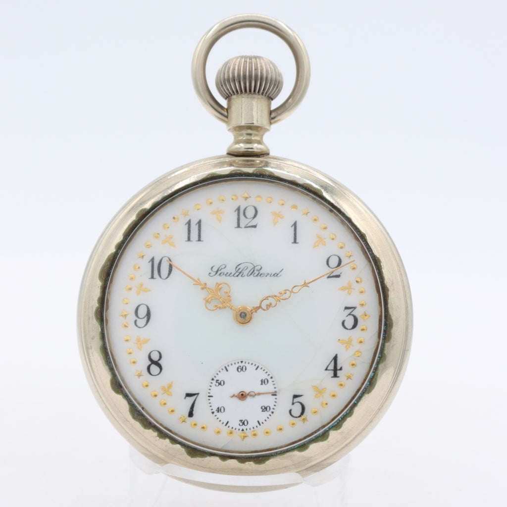 Antique 16s 1910 South Bend Salesman Multicolor Mechanical Pocket Watch 207