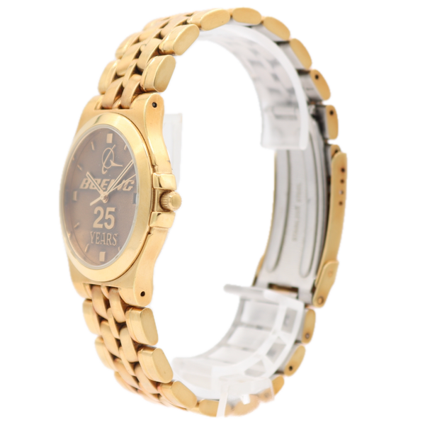 Vintage 34mm Boeing 955.114 Award Men's Quartz Wristwatch Swiss Stainless Steel