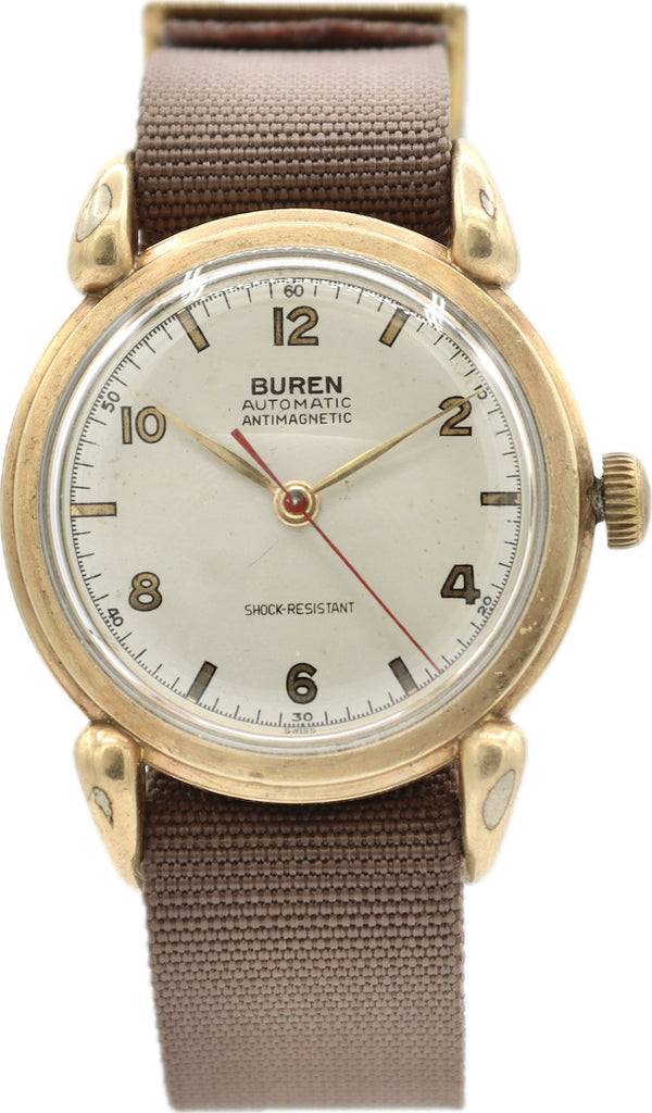 Vintage 33mm Buren Grand Prix Men's Automatic Wristwatch 525 Pendulum Automatic