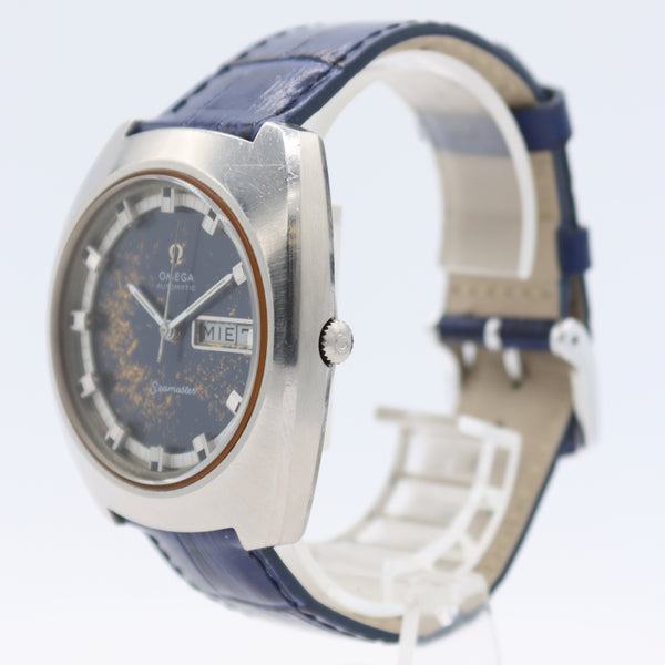 Vintage Omega 166.111 Seamaster Men's Automatic Wristwatch Steel Spanish Day