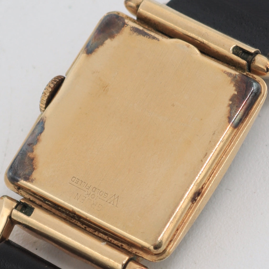 Vintage Gruen 335-558 Black Zephyr Men's Mechanical Wristwatch 335