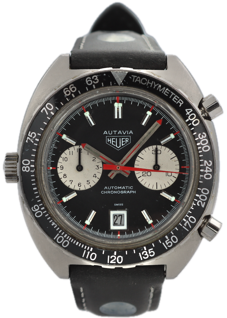 Vintage Heuer 1163 Autavia Viceroy Men's Chronograph Wristwatch 12 Swiss Steel