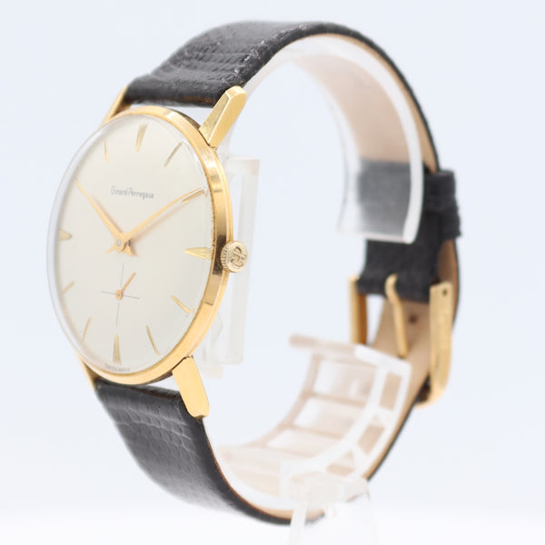 Vintage 35mm Girard Perregaux Thin Men's Mechanical Wristwatch Gold Plated
