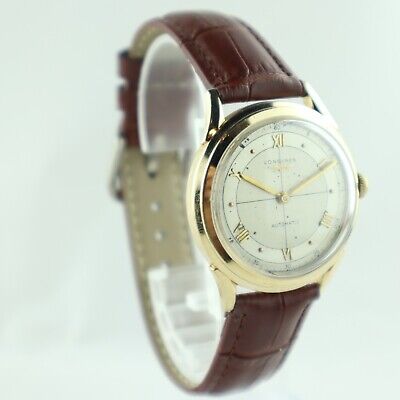 Vintage Longines 17 Jewel Mens Automatic Wristwatch 22A 10k GF w Scientific Dial